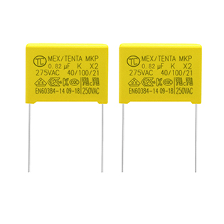 安規(guī)電容 X2 275V824K P22.5mm 0.82UF/275V小家電控制板用電容器