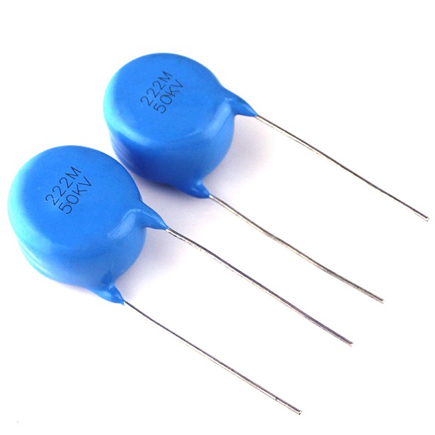 超高壓瓷片電容50KV222M 大片徑27.2mm P20mm 2200PF 222M/5 0KV