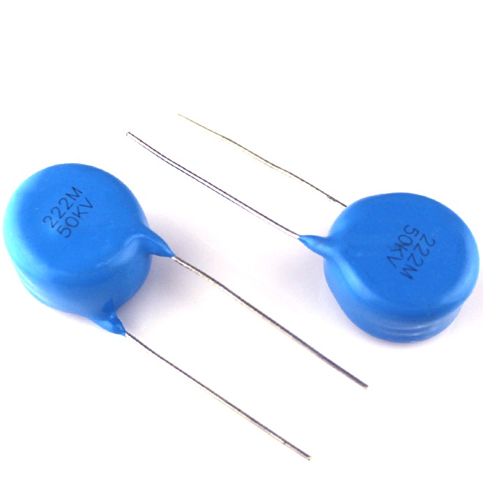 超高壓瓷片電容50KV222M 大片徑27.2mm P20mm 2200PF 222M/5 0KV