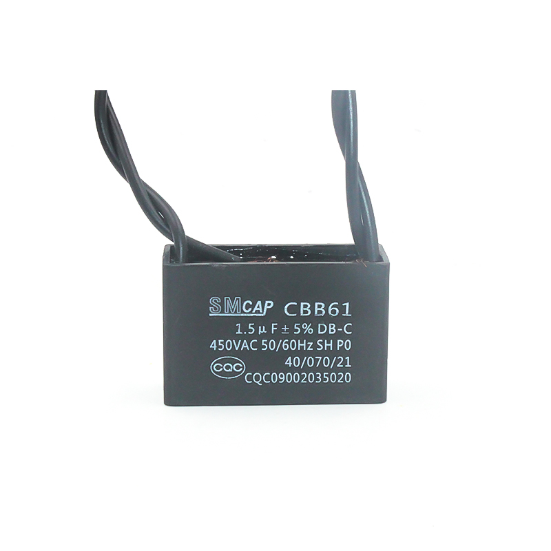 品牌CBB61空調(diào)內(nèi)外風(fēng)機(jī)插片電容450V1.5UF 風(fēng)機(jī)啟動(dòng)電容四插片